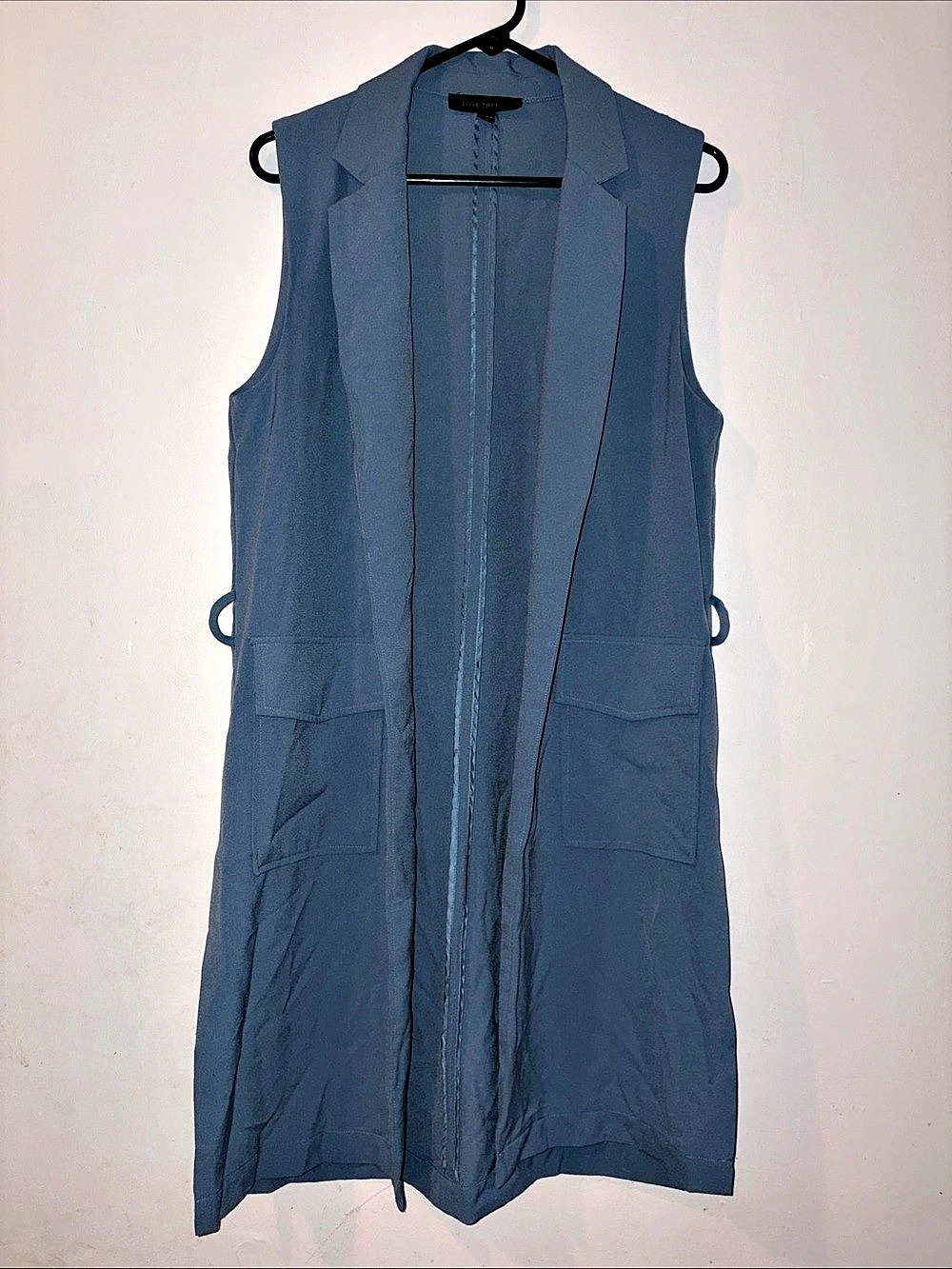 LOVE TREE Blue Sleeveless Utility Vest